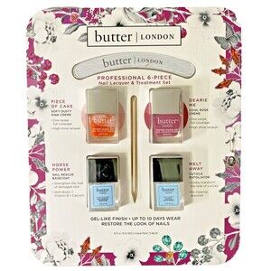 Professional 6-piece Nail Lacquer & Treatment Set - Butter London New Sealed
